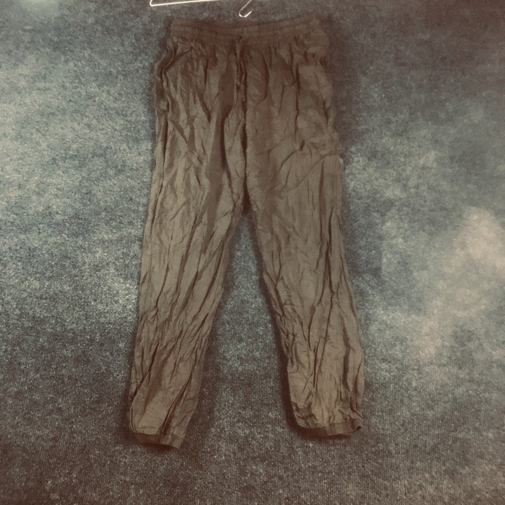 Uniqlo Jogger Pants Womens Small Brown Good High Rise Tapered Rayon 402597